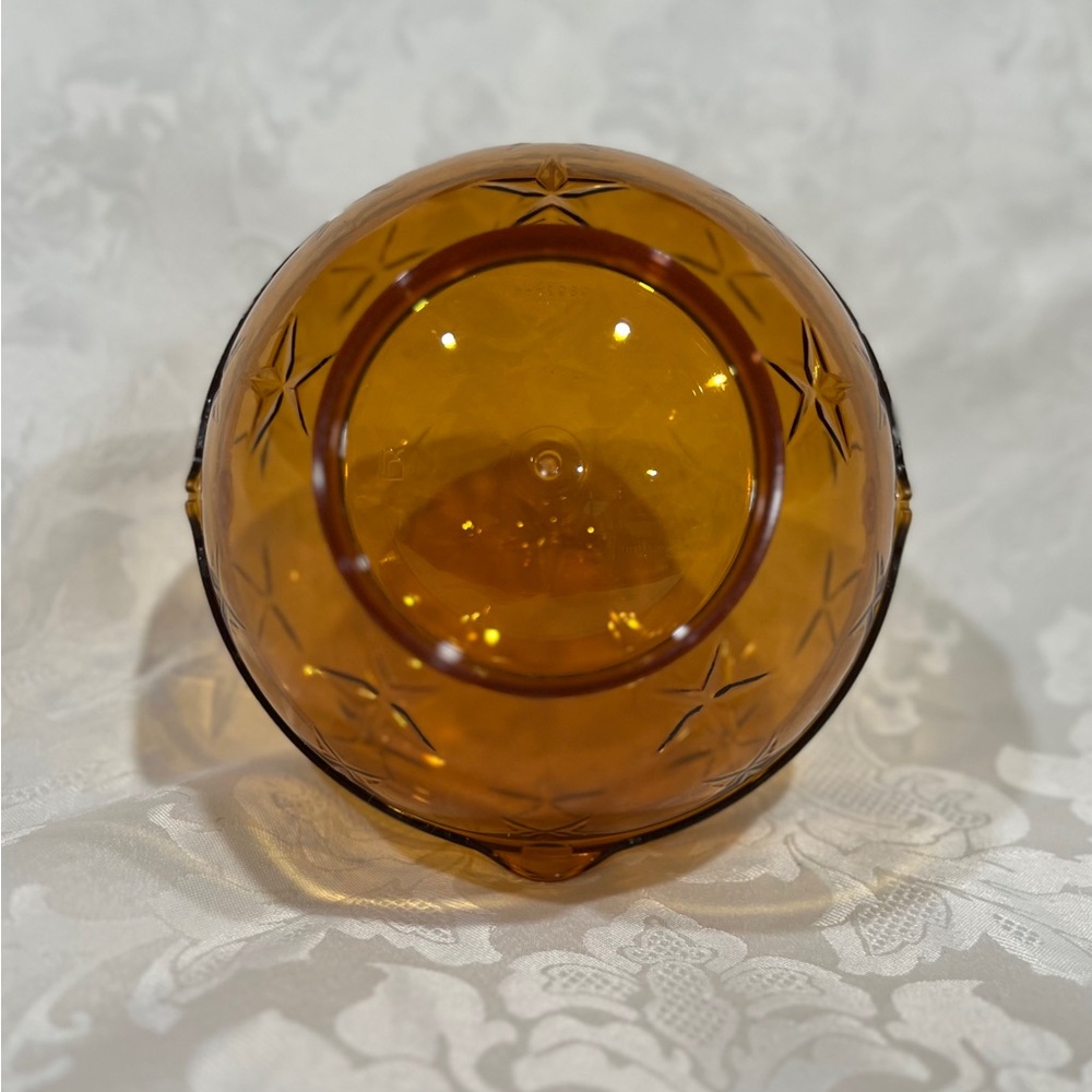 NEW (NIP) Tupperware Amber Star-Patterned Ornament Candy Dish w/ Hinged Cover - Picture 8 of 14